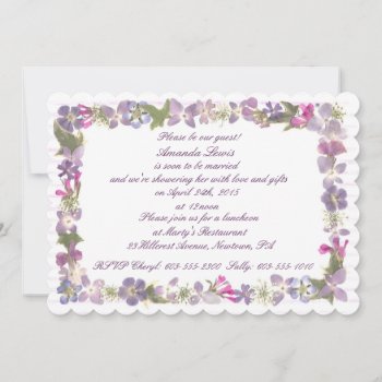 Love And Lavender Invitation by SimoneSheppardDesign at Zazzle