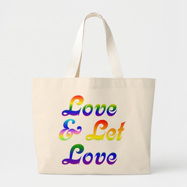 LOVE AND LET LOVE LARGE TOTE BAG (Front)
