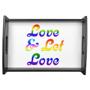 LOVE AND LET LOVE SERVING TRAY
