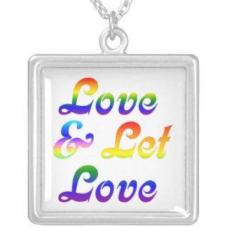 LOVE AND LET LOVE SILVER PLATED NECKLACE
