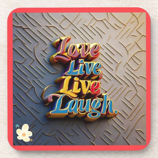 "Love and Light Always" Beverage Coaster (Front)