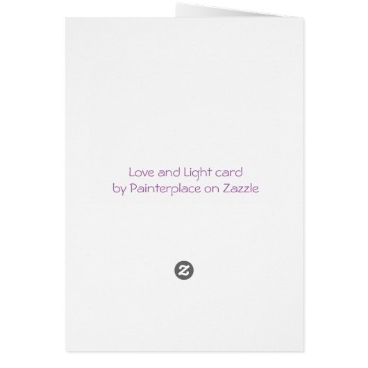 Love and Light card (Back)