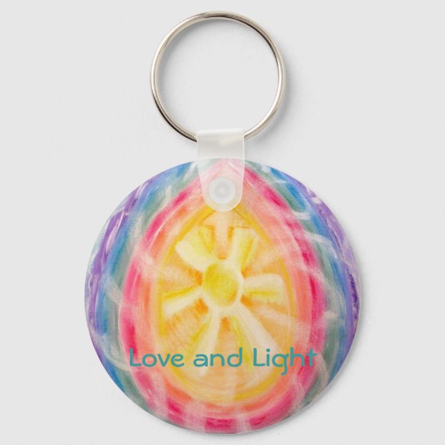 Love and Light chakra keychain (Front)