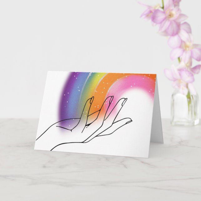 Love and Light Folded Greeting Card (Orchid)