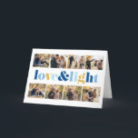 "Love and Light" Gallery of 8 Photos Hanukkah  Holiday Card<br><div class="desc">These beautiful Hanukkah greeting cards are fully customizable. Add your own photo and message for a one of a kind design.</div>