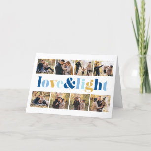 "Love and Light" Gallery of 8 Photos Hanukkah Holiday Card