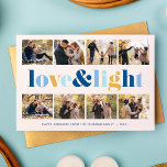 "Love and Light" Gallery of 8 Photos Hanukkah Holiday Card<br><div class="desc">These beautiful Hanukkah greeting cards are fully customizable. Add your own photo and message for a one of a kind design.</div>