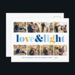 "Love and Light" Gallery of 8 Photos Hanukkah Holiday Postcard<br><div class="desc">These beautiful Hanukkah greeting cards are fully customizable. Add your own photo and message for a one of a kind design.</div>