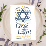 Love and Light | Hanukkah family photo collage  Holiday Card<br><div class="desc">Love and Light | Hanukkah family photo collage</div>