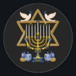 Love and Light Hanukkah Jew Menorah Jewish Chanuka Classic Round Sticker<br><div class="desc">Hanukkah is a Jewish festival commemorating the rededication of the Second Temple It is also known as the Festival of Lights,  Chanukah.</div>