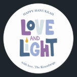 "Love and Light"  Hanukkah Label<br><div class="desc">"Love and Light"  Hanukkah design.</div>