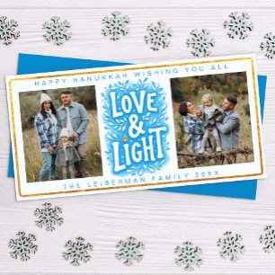Love and Light Hanukkah Photo Card