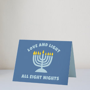"Love and Light" Jewish Eight Nights of Hanukkah Card