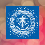 Love and light menorah  self-inking stamp<br><div class="desc">Celebrate eight days and eight nights of the Festival of Lights with Hanukkah cards and gifts. The festival of lights is here. Light the menorah, play with the dreidel and feast on latkes and sufganiyots. Celebrate the spirit of Hanukkah with friends, family and loved ones by wishing them Happy Hanukkah....</div>