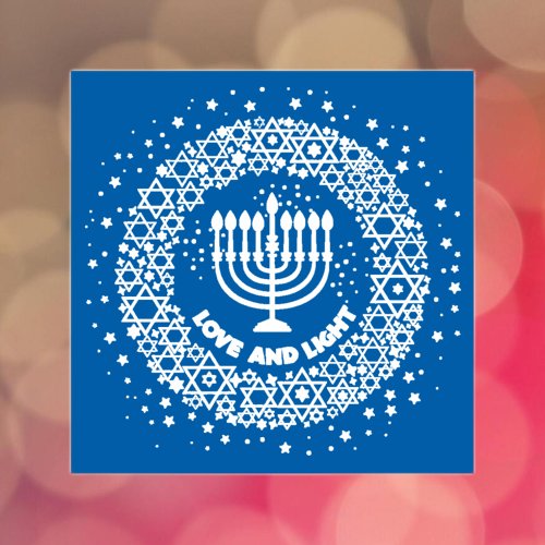 Love and light menorah  self_inking stamp