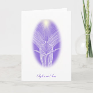 Love and Light Purple Angel - Greeting Card