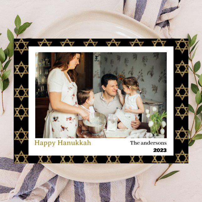 Love and Light | Simple Hanukkah family photo  Holiday Card (Creator Uploaded)