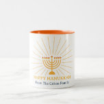 Love and Light | Simple Happy Hanukkah family  Two-Tone Coffee Mug<br><div class="desc">Love and Light | Simple Happy Hanukkah family</div>