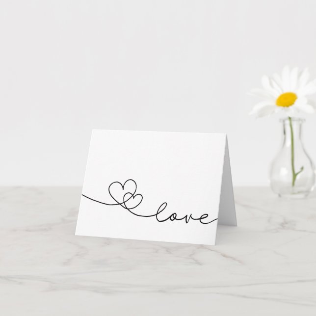 love and linking hearts greeting card (Small Plant)