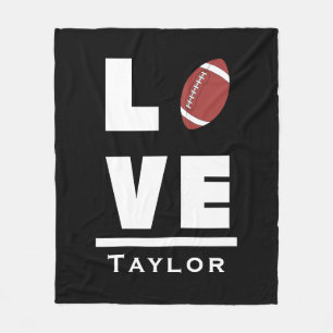 Love And Live American Football Sports Fan Fleece Blanket