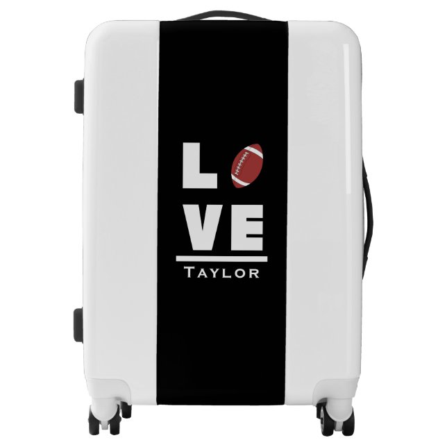 Love And Live American Football Sports Fan Luggage (Front)