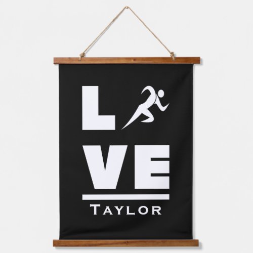 Love And Live Athletics Track And Field Sports Fan Hanging Tapestry