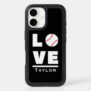 Love And Live Baseball Sports Fan Custom Name iPhone 16 Case