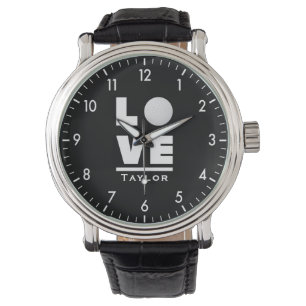Love And Live Golf Sports Fan Custom Name Watch