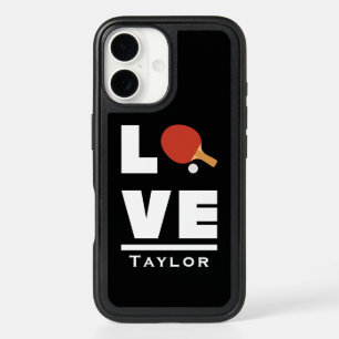 Love And Live Table Tennis Sports Fan Custom Name iPhone 16 Case