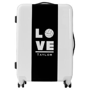 Love And Live Volleyball Sports Fan Custom Name Luggage