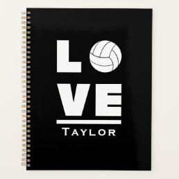 Love And Live Volleyball Sports Fan Custom Name Planner