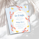 Love and Lobster Seafood Bridal Shower Invitation<br><div class="desc">Love and Lobster Seafood Bridal Shower Invitation</div>