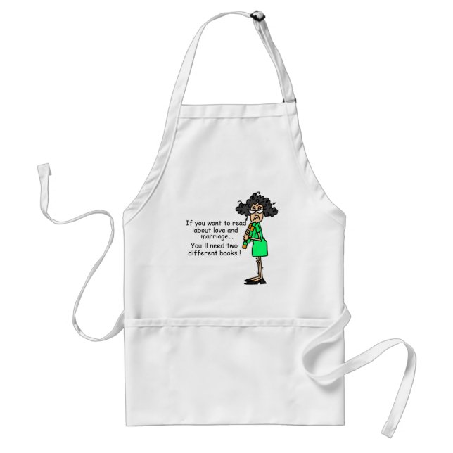 Love and Marriage Humor Adult Apron (Front)