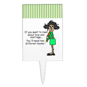 Love and Marriage Humor Cake Topper
