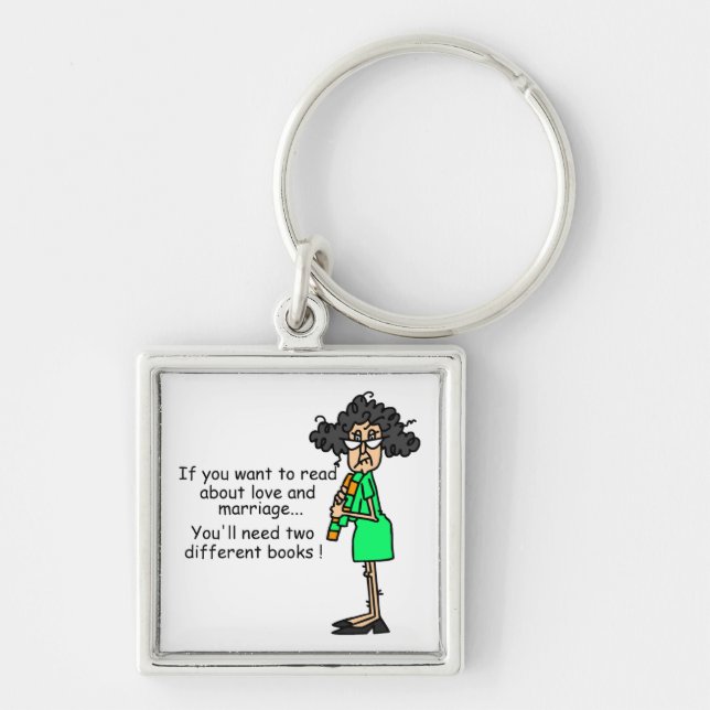 Love and Marriage Humor Keychain (Front)