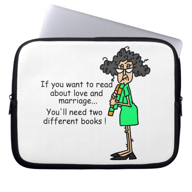 Love and Marriage Humor Laptop Sleeve (Front)