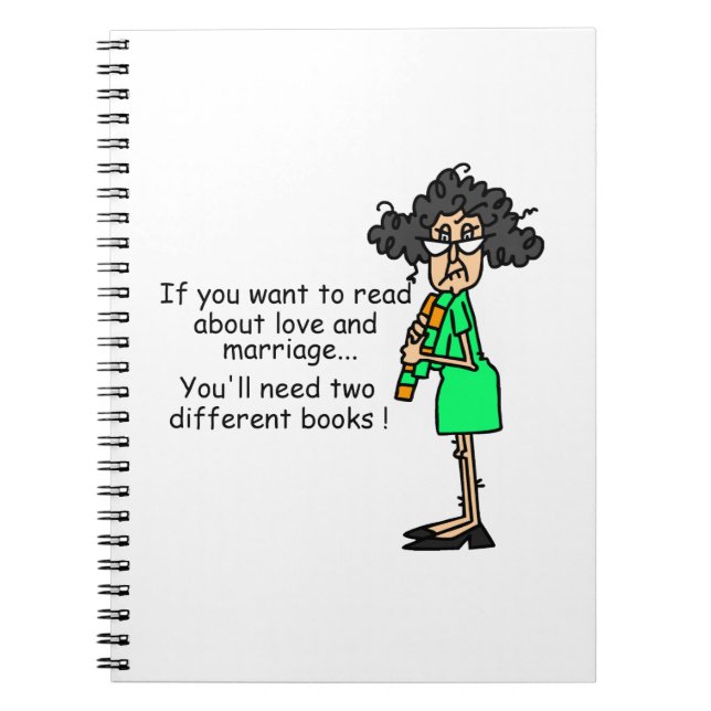 Love and Marriage Humor Notebook (Front)