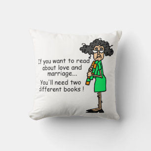 Love and Marriage Humor Throw Pillow