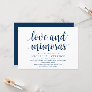 Love and mimosas, Modern Bridal Shower Celebration Invitation