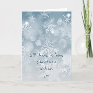 Lost Mitten Christmas Holiday Card, Missing You Christmas Card, Sad Mitten,  I Miss You Holiday Card, Cute Christmas Card 