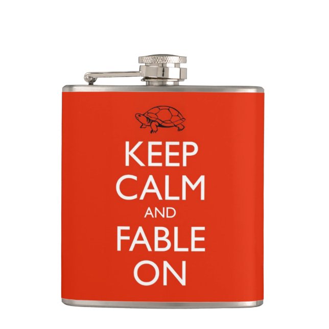 Love And Other Fables Keep Calm Flask (Front)