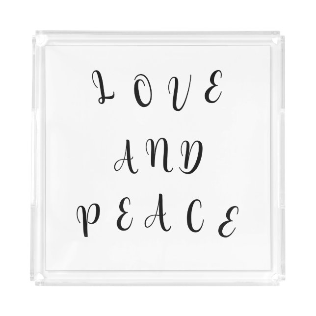 Love And Peace Acrylic Tray (Front)