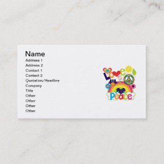 Love and Peace Baby Business Card