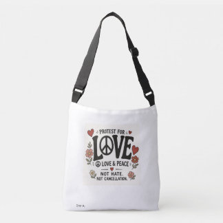 Love and peace crossbody bag