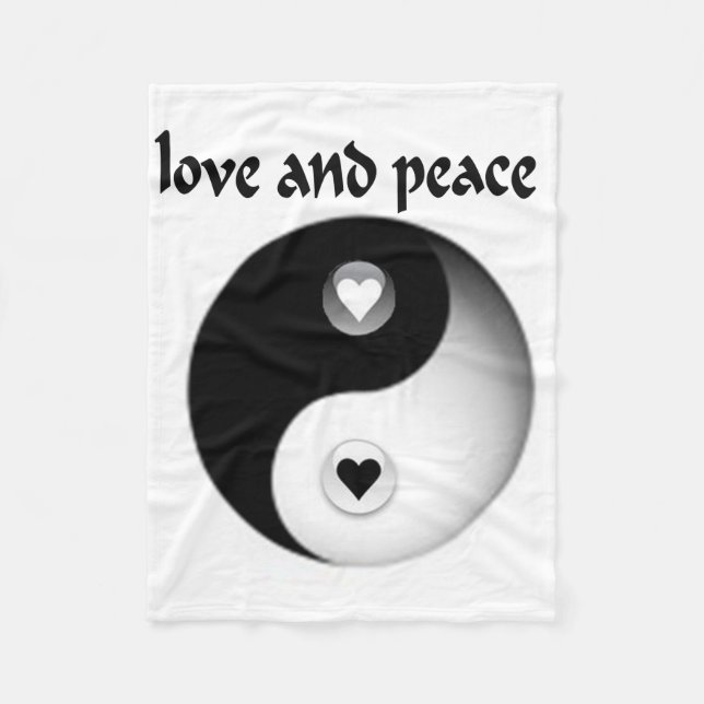 Love and Peace  Fleece Blanket (Front)