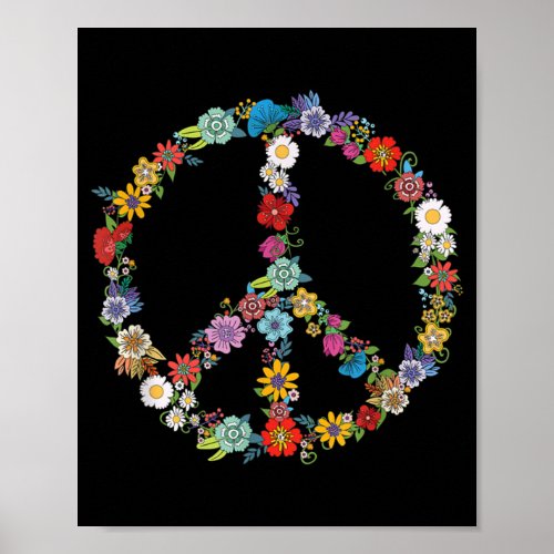 Love and Peace Flower Hippie Lover Beautiful Cute Poster