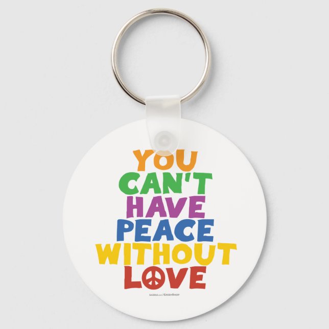 Love and Peace Keychain (Front)