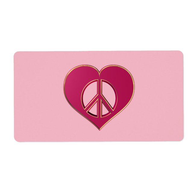 Love and peace label (Front)