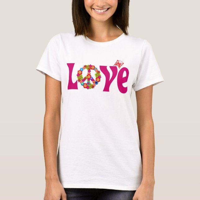 Love and Peace Long Sleeved T-shirt (Front)