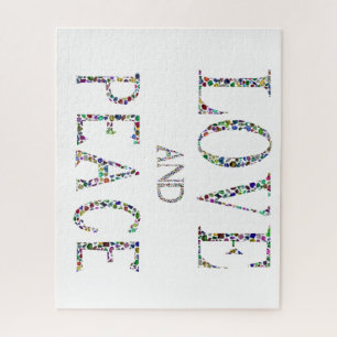 Love and Peace made with Gemstones Jigsaw Puzzle